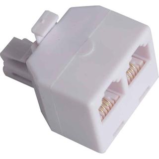 ADAPTOR TELEPHONE PLUG MALE TO 2 FEMALE 6P4C - FERRARA