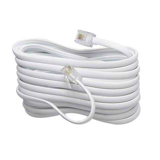 EXTENSION TELEPHONE CORD WHITE 6P4C - FERRARA