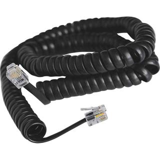 SPIRAL TELEPHONE EXTENSION BLACK 4P4C - FERRARA