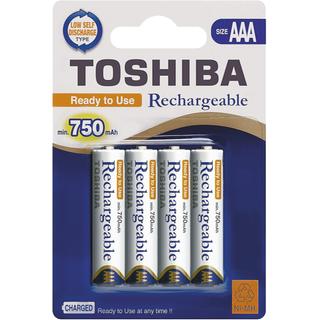 TOSHIBA AAA 750mAh NI-MH rechargeable Batteries 4pack