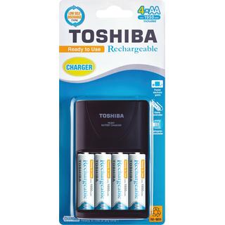 TOSHIBA charger & 4pack AA rechargeable Batteries 1950mAh 