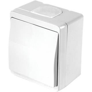 Surface Switch 1P single 1 way outdoor white IP44