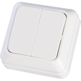 Surface Switch 2P Double K/R 1 way mini white IP20