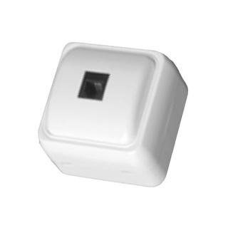 Surface DATA single socket RJ45 Cat5e mini white IP20