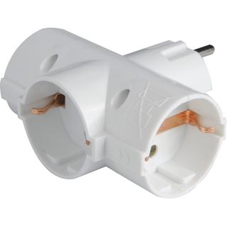 Adaptor from 1 schuko to 3 schuko vertical - FERRARA