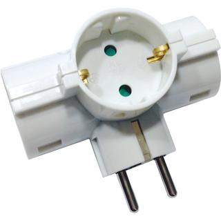 Adaptor from 1 schuko to 3 schuko horizontal - FERRARA